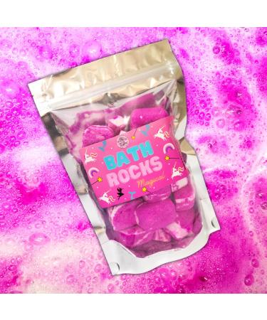 Magical Bath Rocks Bath Bomb Unicorn Fairy Pink Magic Bath Rocks BathBomb Fizzers Colourful Scented Colour Teen Girls Kids Fizz. Made in The UK by Tub's Bath Bombs 320g