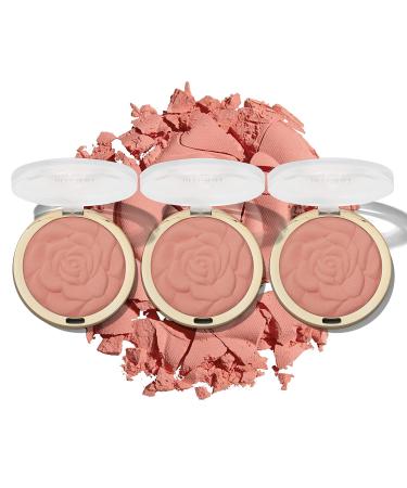 Milani Rose Powder Blush - Tea Rose (0.6 Ounce) Cruelty-Free Blush - Shape, Contour & Highlight Face with Matte or Shimmery Color (3 pack) Tea Rose (3 pack)
