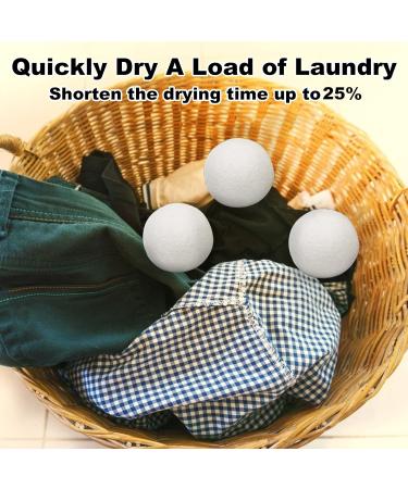 Buy Syllana XL Size Dryer Balls - 6 Pack Natural Fabric Softener 100% New Zealand Sheep Wool Antistatic & Time-Saving for Tumble Dryers - Buy Online on GoSupps.com