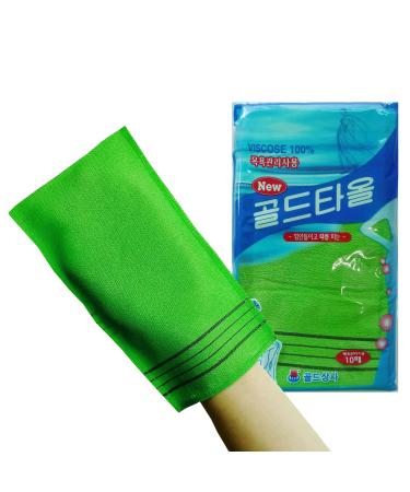 GOLDSANGSA-Korean Exfoliating Towel Washcloth Mitts (Large 10pcs)/Korean Italy Towel Skincare Exfoliating Scrub Bath Cloth Remove Dead Skin