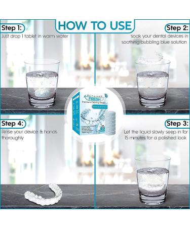 Retainer Cleaning Tablets - 36 Count | Fresh Brite & Stain-Free | Denture, Aligner, Mouth Guard Cleaner - Buy Online on GoSupps.com