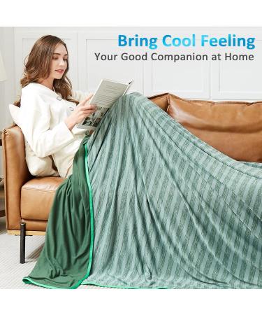 Guohaoi Cooling Blanket for Hot Sleepers | Lightweight Summer Cool Fiber Blanket | 100% Oeko-Tex Certified | Breathable & Ultra Cold | Twin Full Size 60''x90'' Green - Buy Online on GoSupps.com