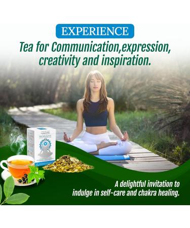 KUKER Throat Chakra Tea Vishudha Sage Leaves with Eucalyptus Blend for Lung & Throat Comfort Tea Loose Leaf Peppermint Tea Herbal Infusion - Throat Coat Tea Herbal Teas - 20 Mint Tea Bags 30g - Buy Online on GoSupps.com