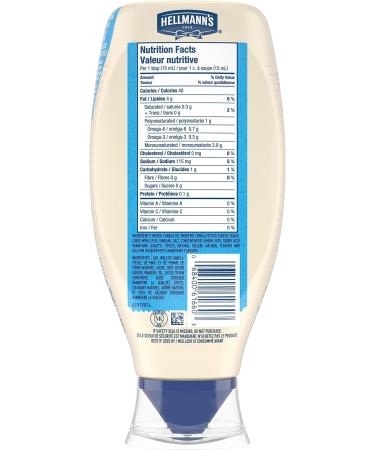 Hellmann's Mayonnaise Type Dressing condiment for fries burgers and salads Light Fat with Canadian free run eggs and canola oil 750 ml 750ml - Buy Online on GoSupps.com