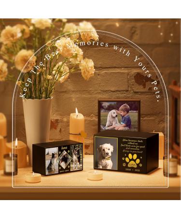 Bemaystar Personalized Pet Urns for Dogs Ashes - Custom Wooden Box with Photo for Pet Memorial Keepsake Photo Box Pet Cremation Urn Sympathy Gift for Pet Lovers Suitable for Weights Up to 56 lbs S(56 Pound) Custom 3 Photos - Buy Online on GoSupps.com