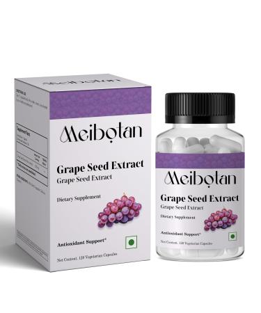 MEIBOTAN Grape Seed Extract Maximum Strength 500 mg (a Highly Concentrated Extract with a Minimum of 90% Polyphenols) 120 Veg Capsules