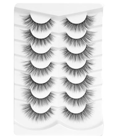 False Lashes Natural Wispy Lashes Airy Volume Fake Lashes Fluffy False Eye Lashes Sets Pack 14MM Reusable Eyelashes A13 A13 Airy Volume (6MM-14MM)