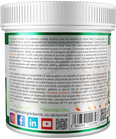 Premium Quality Calcium Lactate Powder 500g - Vegan & Vegetarian - Non-GMO & Gluten-Free - Recyclable Container - 500g (Pack of 1) - Buy Online on GoSupps.com