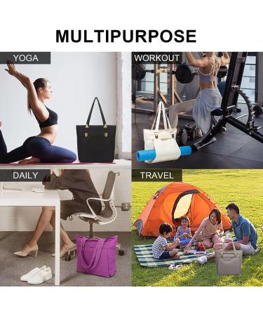 KUAK Yoga Mat Bag - Adjustable Yoga Mat Carrier Canvas Tote for Women Workout Pilates - Black - Buy Online on GoSupps.com