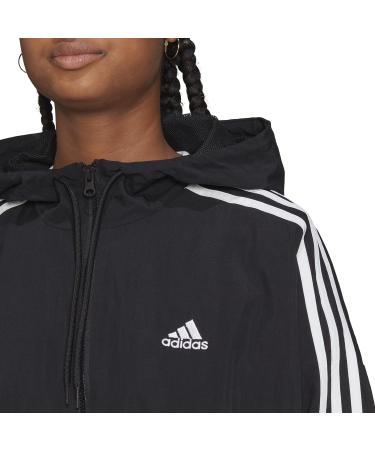 Buy adidas Women's Essentials 3-Stripes Woven Windbreaker Jacket - Stylish & Functional Black/White - International Shipping Available - Buy Online on GoSupps.com