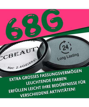 Ccbeauty Professional Body Painting Colors - 68g Gray Aqua Makeup for Halloween & Theater Art - Buy Online on GoSupps.com