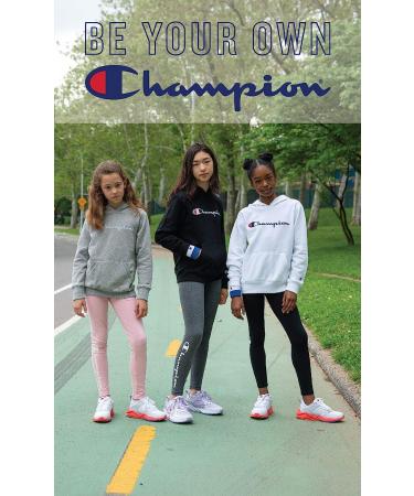 Champion Girls Fleece-Lined Sweatpants | Jogger Fit with Pockets | Granite Heather Heritage Large - Buy Online on GoSupps.com