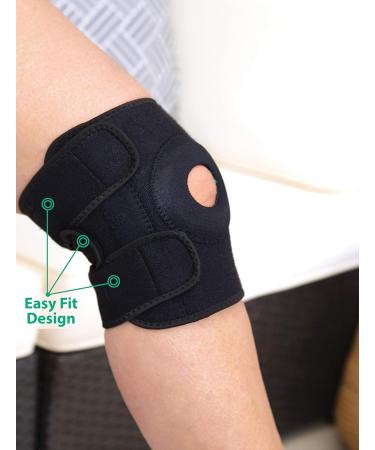 Bio-Knee Support Brace - Adjustable Compression Sleeve for Pain Relief & Recovery | Fits Left/Right Knee - Ideal for Sports Injuries & Surgery - Buy Online on GoSupps.com