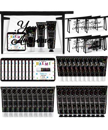 Dimsile 50 Pieces Christmas Employee Appreciation Gifts Bulk Lip Balm Hand Body Lotions Teacher Staff Team Thank You Gifts Christmas Stocking Stuffers for Women Men Volunteer