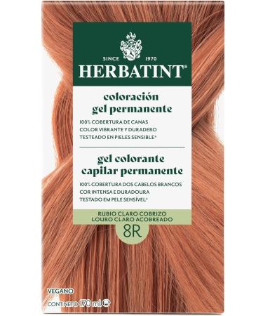  Herbatint Herbatint 8R Light Copper Blonde Gel Hair Color 170 ml No Ammonia Optimal Coverage of Grey Hair with 8 Organic Extracts Ideal for Sensitive Skin - Buy Online on GoSupps.com