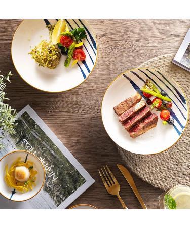 Dinner Plates 12-Piece Kitchen Dinnerware Set Ceramic Dinner Plate Set Includes Plates Dishes Bowls Service for 4 Modern Rustic Dinnerware Plates Kitchenware - Buy Online on GoSupps.com