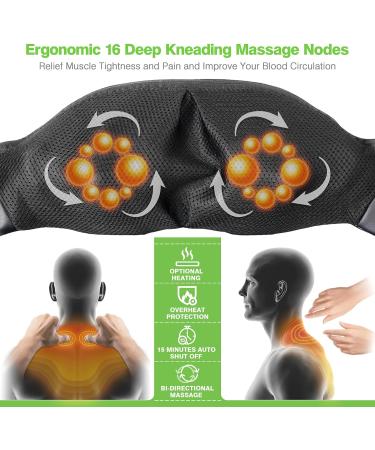 Cotsoco Wireless Neck Massager | Shiatsu Heat Massage Device for Neck & Back Pain | Portable Electrical Massage Pillows | Perfect Gifts for Men & Women - Buy Online on GoSupps.com