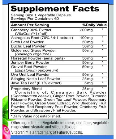 YUMMYVITE Herbal Kidney Cleanse with Cranberry Extract - 60 Vegan Capsules for Detox & Urinary Health - Buy Online on GoSupps.com