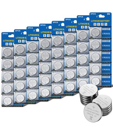 GutAlkaLi CR2032 Lithium 3V Battery, Electronic Coin Cell Button for Toys Calculators Watches(40 Pcs)