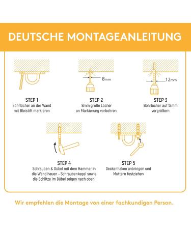 Master Factory Ceiling Hooks for Boxing Bags | 400kg Load Capacity | Bombproof Punching Bag Bracket | Ideal Ceiling Holder with German Instructions | Stainless Steel - Buy Online on GoSupps.com