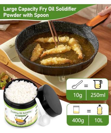 Eco-Friendly Cooking Oil Solidifier - 100% Plant-Based Grease Hardener for Easy Disposal (Solidifies Up to 40 Cups - Buy Online on GoSupps.com