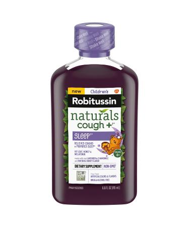 Children's Robitussin Naturals Cough Plus Sleep Dietary Supplement for Cough Relief and Sleep with Melatonin Lavender and Chamomile Natural Honey Flavor - 6.6 Oz Syrup