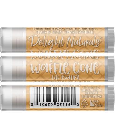 Waffle Cone Lip Balm Set of Three - Moisturizing Flavorful Lip Care for Sweet Treat Lovers - Buy Online on GoSupps.com