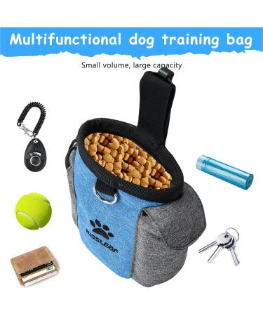 Kissleaf Dog Training Treats - Premium Hundeleckerlis with Built-in Fecal Bag Dispenser | Perfect for Pet Training - Blue-Gray Snack Bags - Buy Online on GoSupps.com
