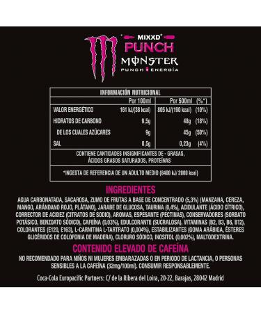  Monster Monster Punch MIXXD Energy Drink 24 x 500 ml (lot de 24 bo tes) - Buy Online on GoSupps.com