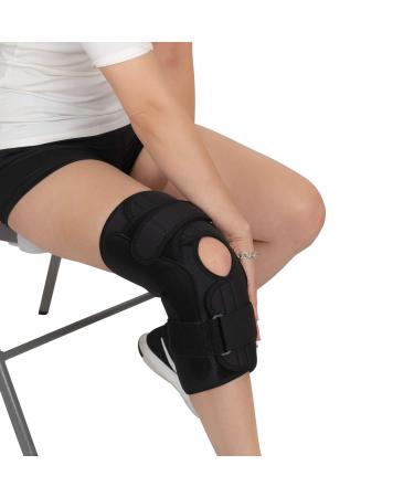 Bariatric Open Patella Plus Size Hinged Knee Brace for Men and Women - Supports Meniscus Tears Arthritis Joint Pain Ligament Injuries & Sprains - XL