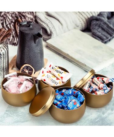 Golden Candle Tin Cans 8 oz - 24 Pack | Candle Containers with Lids for Crafting, Storage, and Gifting - Buy Online on GoSupps.com