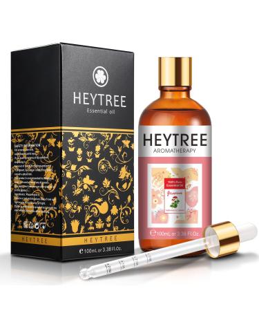 HEYTREE Geranium Essential Oil 100ml 100% Pure Natural Geranium Essential Oils for Diffuser Humidifier Aromatherapy Bath Candle Making Geranium 100.00 ml (Pack of 1)