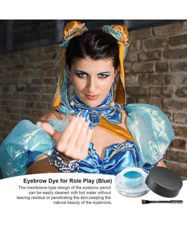Eyebrow Pomade Cream | Women's Blue Gel Pomade for Eyebrow - Lightweight Texture Eyebrow Makeup Tool for Cosplay Parties Costume Parties Stage Performances Role-Playing Activities Lambo - Buy Online on GoSupps.com