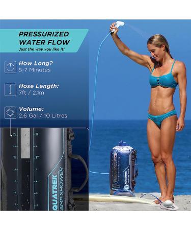 River & Ridge AQUATREK Portable Pressure Camping Shower - 3Gal 12L Bag Tank Volume - Buy Online on GoSupps.com