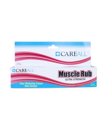 CareALL 3.0 oz. Muscle Rub Non-Greasy Cream. Compare to The Active Ingredients of Greaseless Leading Brands 10% Menthol & 15% Methyl Salicylate - Buy Online on GoSupps.com