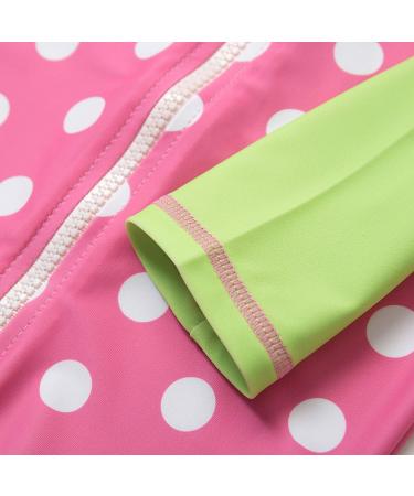 Bonverano Baby Girls UPF 50+ UV Protection One Piece Sunsuit with Sun Cap - Pink & Green | 18-24Months | Green Sleeves - Buy Online on GoSupps.com
