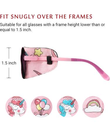 Buy Cotton & Silk Left Eye Eye Patch for Kids - Pink Hair Unicorn Design | Comfortable & Stylish Eye Covering - Buy Online on GoSupps.com