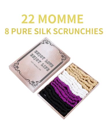 100% Pure Mulberry Silk Hair Ties - 8-Piece Set for Women & Girls | Soft & Cute Satin Hair Accessories for All Hair Types - Buy Online on GoSupps.com