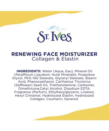 St. Ives Collagen and Elastin Facial Moisturizer - Renewing Formula (Paraben-Free, Dermatologist Tested, Cruelty-Free) - 10 oz, 4 Count - Buy Online on GoSupps.com