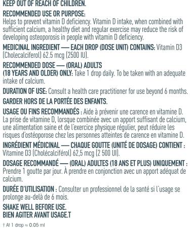 Organika Vitamin D3 Liquid 2500IU- Olive Oil Base Immune System Support- 30ml Nutritional Supplement - Buy Online on GoSupps.com