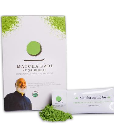 Dr. Weil Matcha Kari  Ceremonial Organic Matcha Green Tea Single Serving Sticks, Matcha Powder Singles Packets - Individual Matcha Tea Packets (12) 12 Count (Pack of 1)
