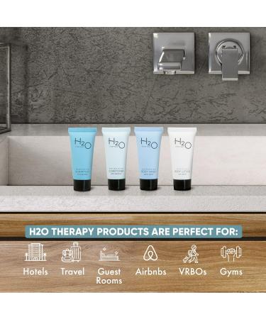 H2O Therapy Hotel Soaps & Toiletries Bulk Set | 80-Piece All-In-Kit for Hotels & Airbnb | Travel Size Shampoo Conditioner Body Wash & Lotion - .85oz - Buy Online on GoSupps.com