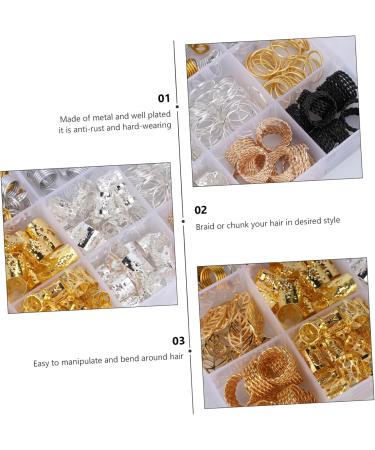 minkissy Hair Braiding Jewelry Hair Cuffs Tubes Dreadlocks Hair Beads Hair Braiding Beads Dreadlock Hair Tube Dreadlocks Ring Decorative Beads Dread Locks Ring Big Hole Hair Accessories - Buy Online on GoSupps.com