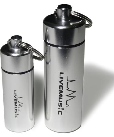 HearGreat Reusable Silicone Ear Plugs - 2 Pairs of High Fidelity Hearing Protection Plugs for Sleep, Concerts, Travel, Work - 21 dB and 27 dB - Aluminum Case Included - Buy Online on GoSupps.com