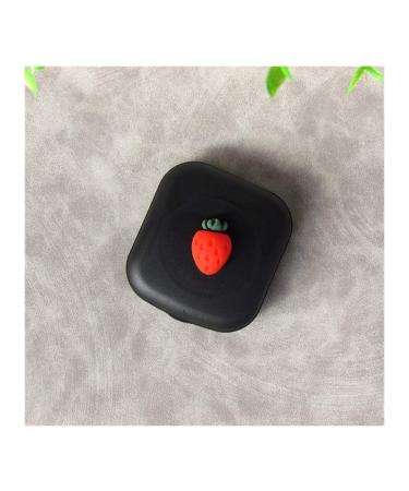 Lentil storage container contact lens container mini box container sweet girl fruit contact lens container box with mirror women mini square beautiful eyes contact lens container box Strawberry