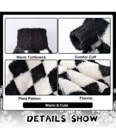 Sebaoyu Plaid Turtleneck Dog Pajamas | Fleece Sweater for Small Dogs | Winter Tiny Dog Clothes | X-Small Black - Buy Online on GoSupps.com