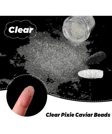 Laza 2 Colors Caviar Beads Nails Micro Pixie 0.6-0.8mm Bubble Beads for 3D Nail Art - Clear and Crystal AB - Buy Online on GoSupps.com