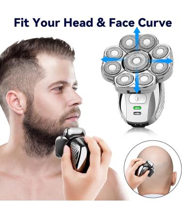 Buy Gaps Razors: 6-in-1 Bald Head & Face Razor for Men | Cestmall 9D Electric Grooming Kit - Wet & Dry Use - Buy Online on GoSupps.com