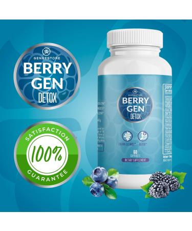 Berry Gen Detox Herbal Supplement with Probiotics, Aloe Vera & Psyllium Husk - 60 Capsules | USA-Made Natural Formula for Digestive Support - Buy Online on GoSupps.com