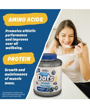 Applied Nutrition Critical Oats Porridge Prot in Prot ine de Whey Prot ines de Lactos rum en Poudre avec Avoine Compl te Isolat de Prot ines ISO-XP Acides Amin s (3kg Blueberry) Myrtille 600 g (Lot de 1) - Buy Online on GoSupps.com